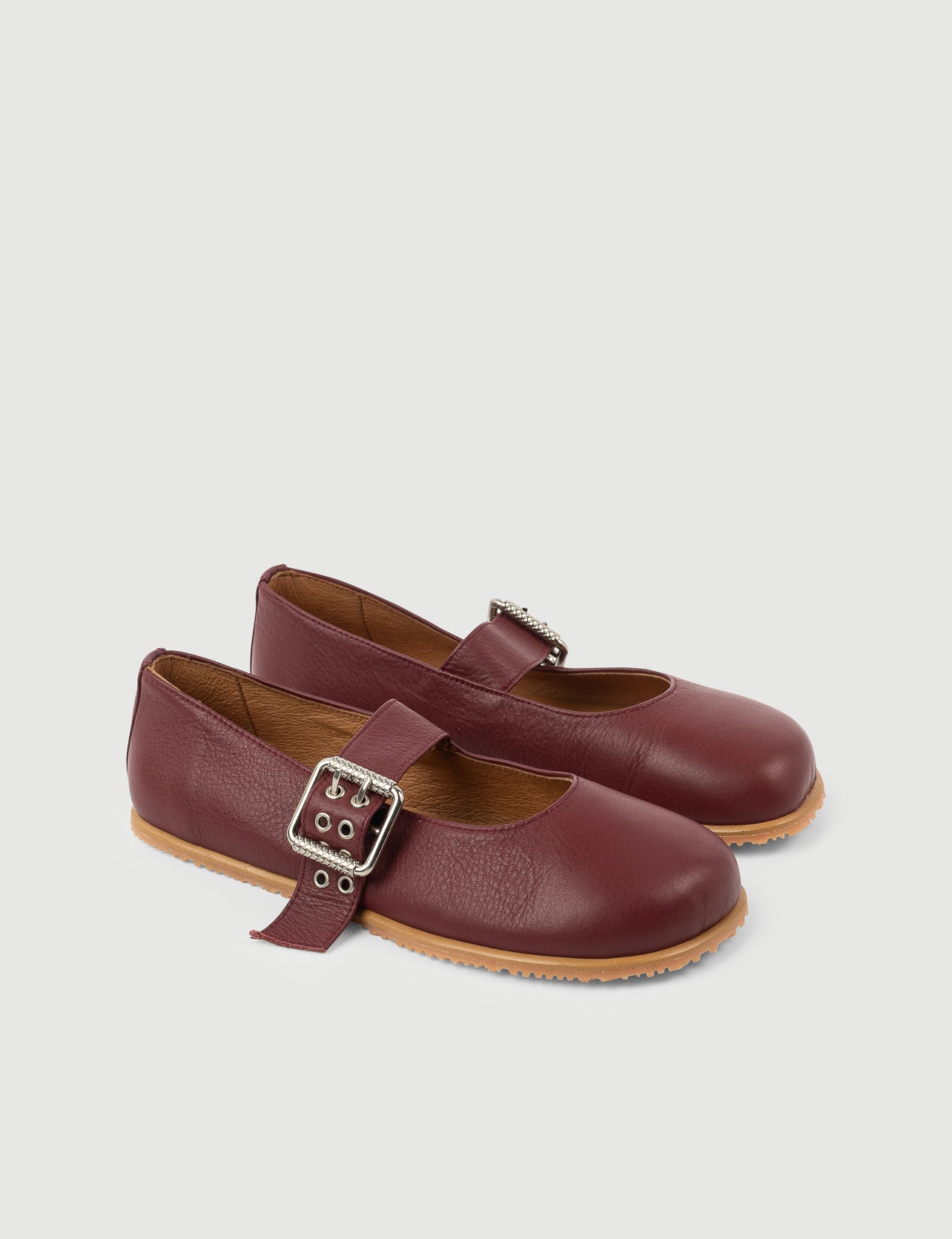 BAILARINA VALENTA BURDEOS - Zapato Barefoot Artesanal | SHUU BAREFOOT
