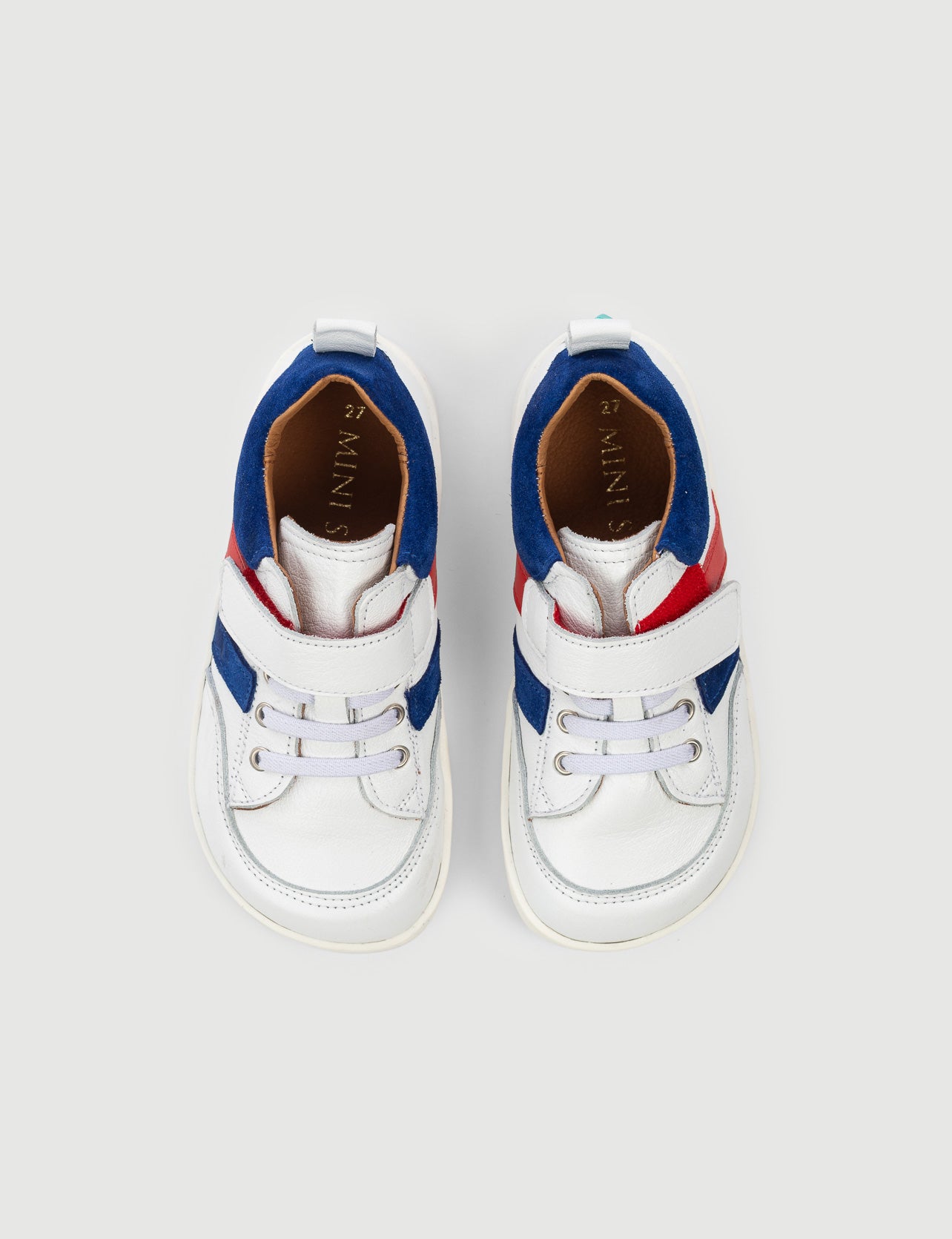 BLUCHER RAYAS AZUL Y ROJO - Zapato Barefoot Artesanal | SHUU BAREFOOT