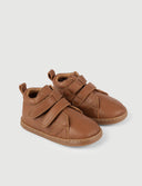 BOTA DOBLE VELCRO CUERO - Zapato Barefoot Artesanal | SHUU BAREFOOT