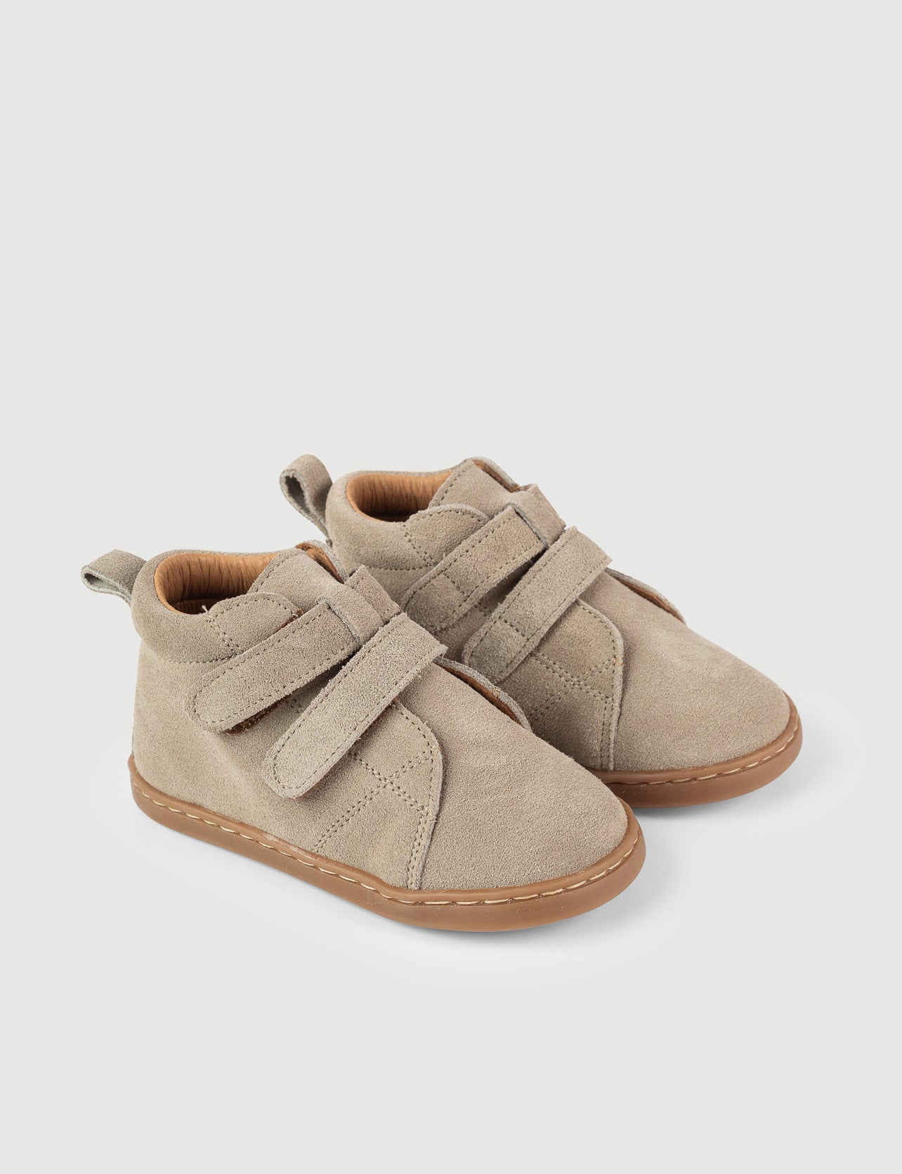 BOTA DOBLE VELCRO SERRAJE TOPO - Zapato Barefoot Artesanal | SHUU BAREFOOT