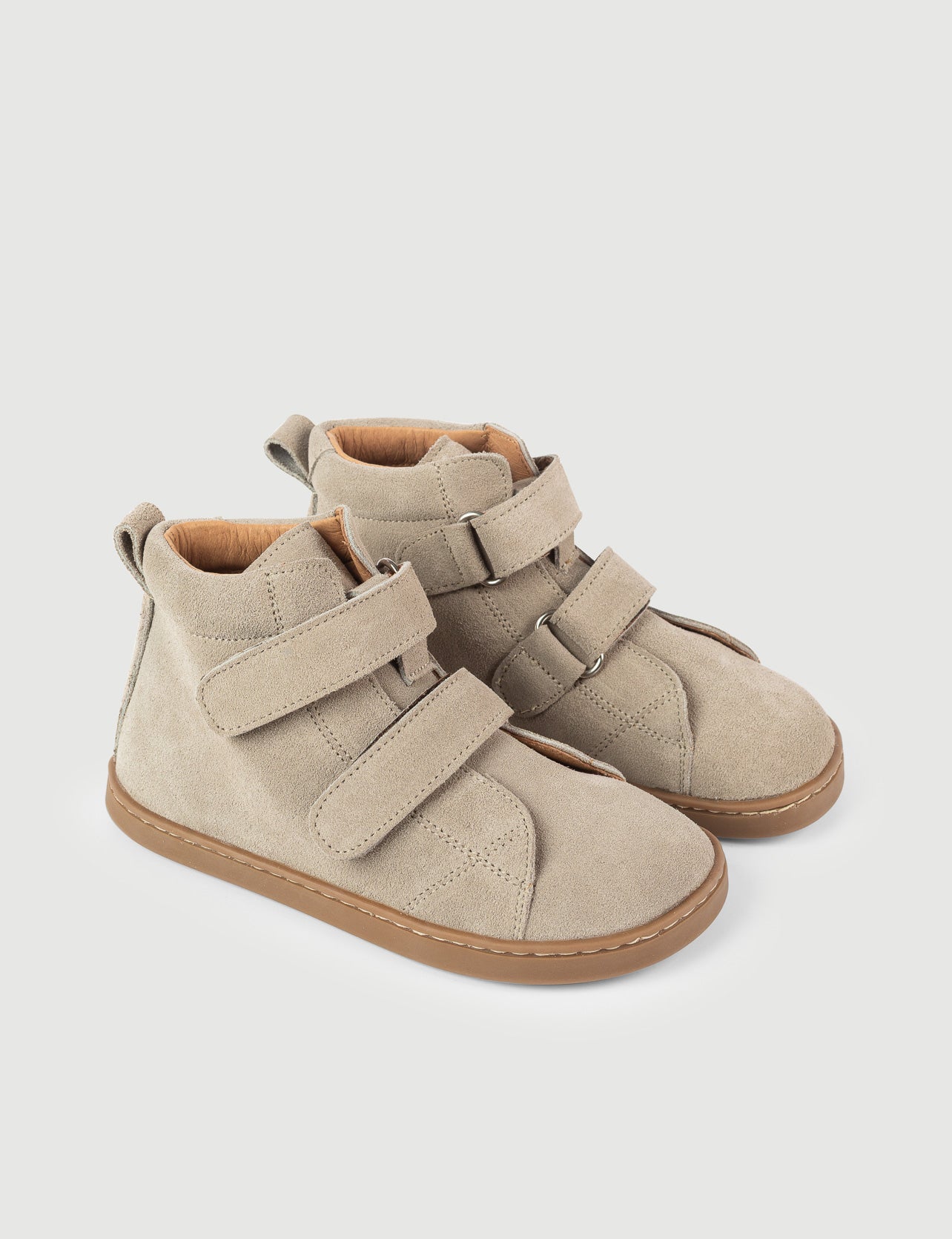 BOTA DOBLE VELCRO SERRAJE TOPO - Zapato Barefoot Artesanal | SHUU BAREFOOT