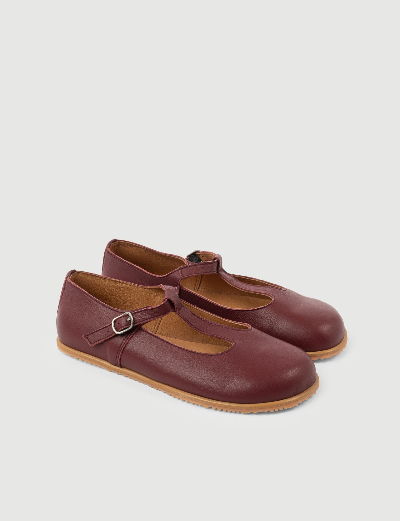 MARY JANE RETRO BURDEOS - Zapato Barefoot Artesanal | SHUU BAREFOOT