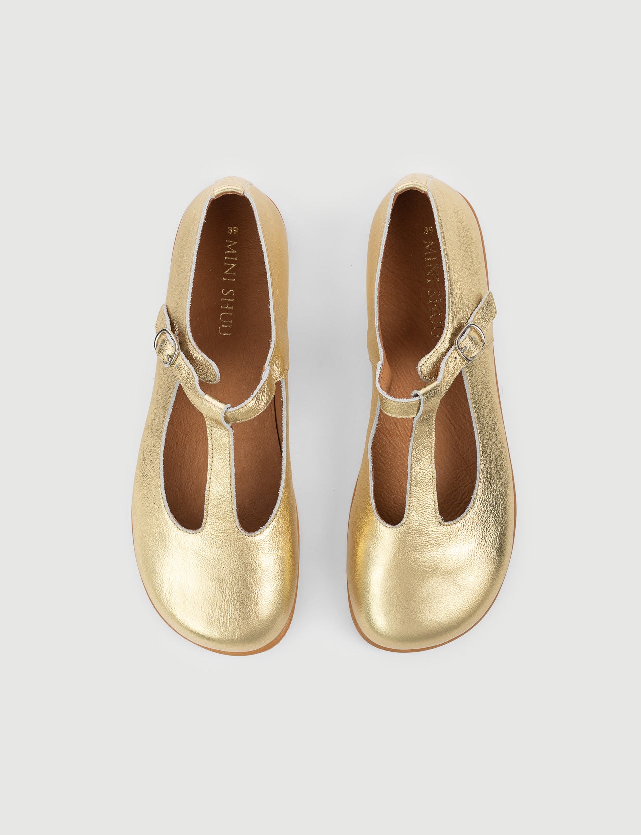 MARY JANE RETRO DORADO - Zapato Barefoot Artesanal | SHUU BAREFOOT