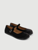 MERCEDITA TERCIOPELO NEGRA - Zapato Barefoot Artesanal | SHUU BAREFOOT