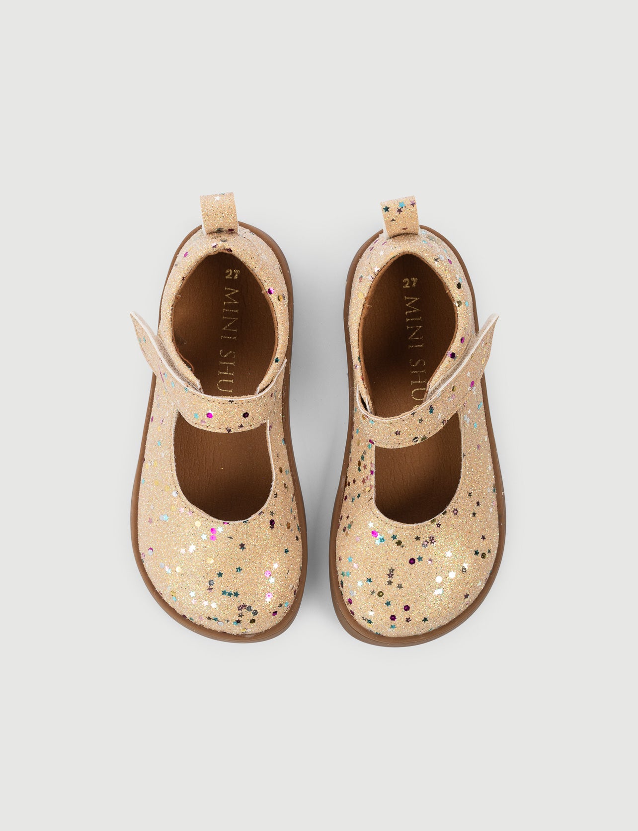 MERCEDITA ORO PURPURINA - Zapato Barefoot Artesanal | SHUU BAREFOOT