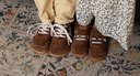 Zapatos barefoot artesanales - Bambas de piel girada