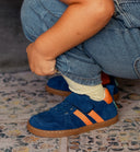 Zapatos barefoot artesanales - Bambas azules infantiles