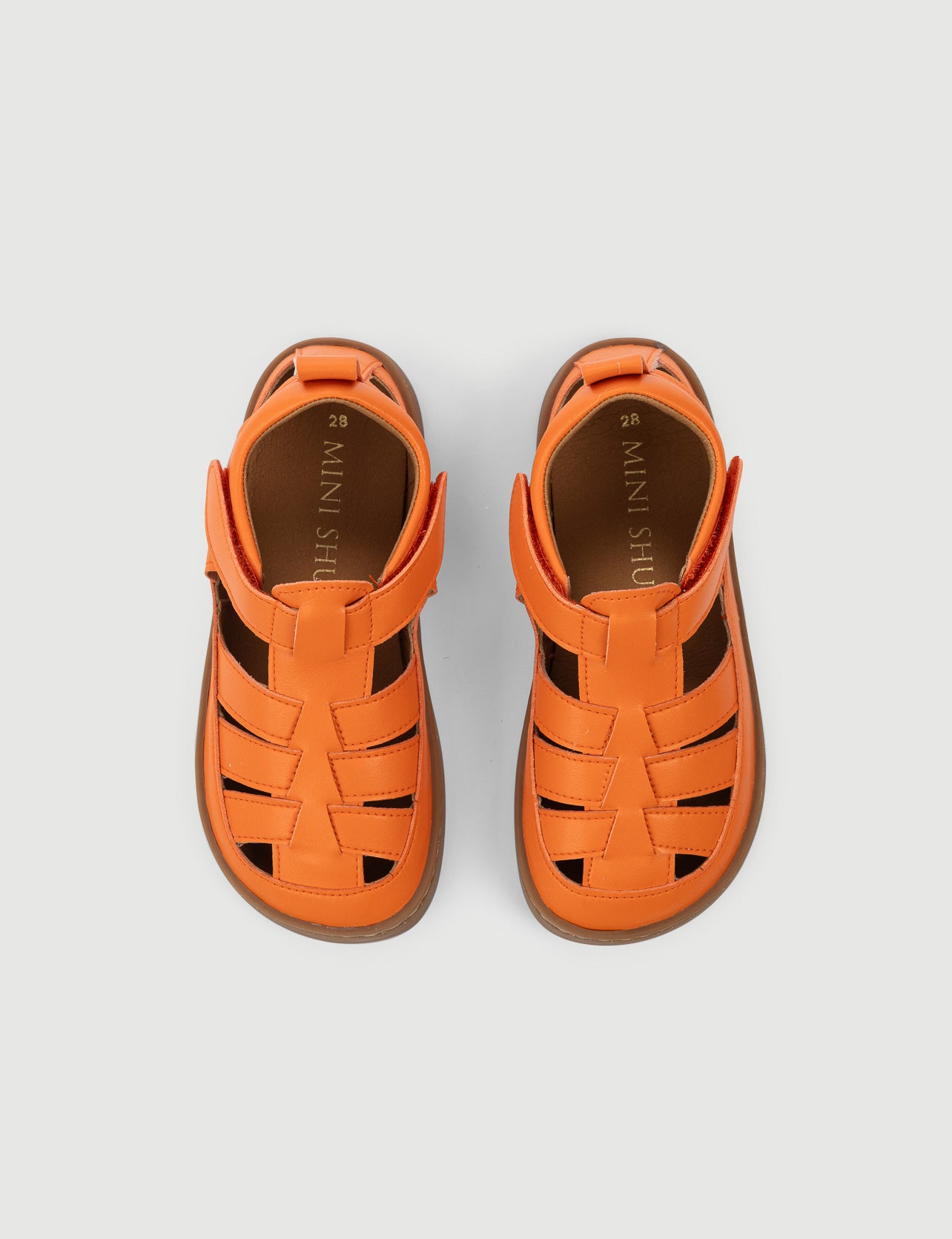 SANDALIA ROMANA NARANJA - Zapato Barefoot Artesanal | SHUU BAREFOOT