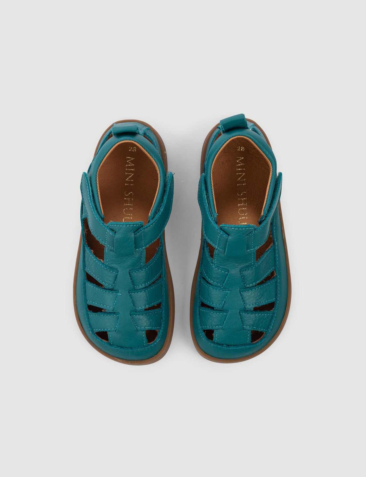 SANDALIA ROMANA TURQUESA - Zapato Barefoot Artesanal | SHUU BAREFOOT