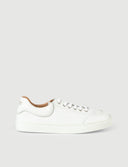 Deportiva en piel blanca barefoot hecho en España. SHUU Barefoot