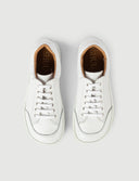 Deportiva en piel blanca barefoot hecho en España. SHUU Barefoot