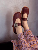 BAILARINA VALENTA BURDEOS - Zapato Barefoot Artesanal | SHUU BAREFOOT