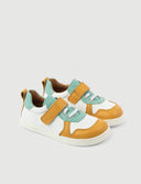 BAMBA MOSTAZA Y MINT - Zapato Barefoot Artesanal | SHUU BAREFOOT