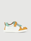 BAMBA BLANCA, MINT Y MOSTAZA - Zapato Barefoot Artesanal | SHUU BAREFOOT