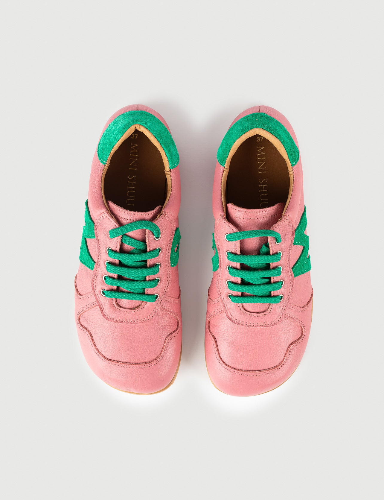 BAMBA ROSA Y VERDE - Zapato Barefoot Artesanal | SHUU BAREFOOT