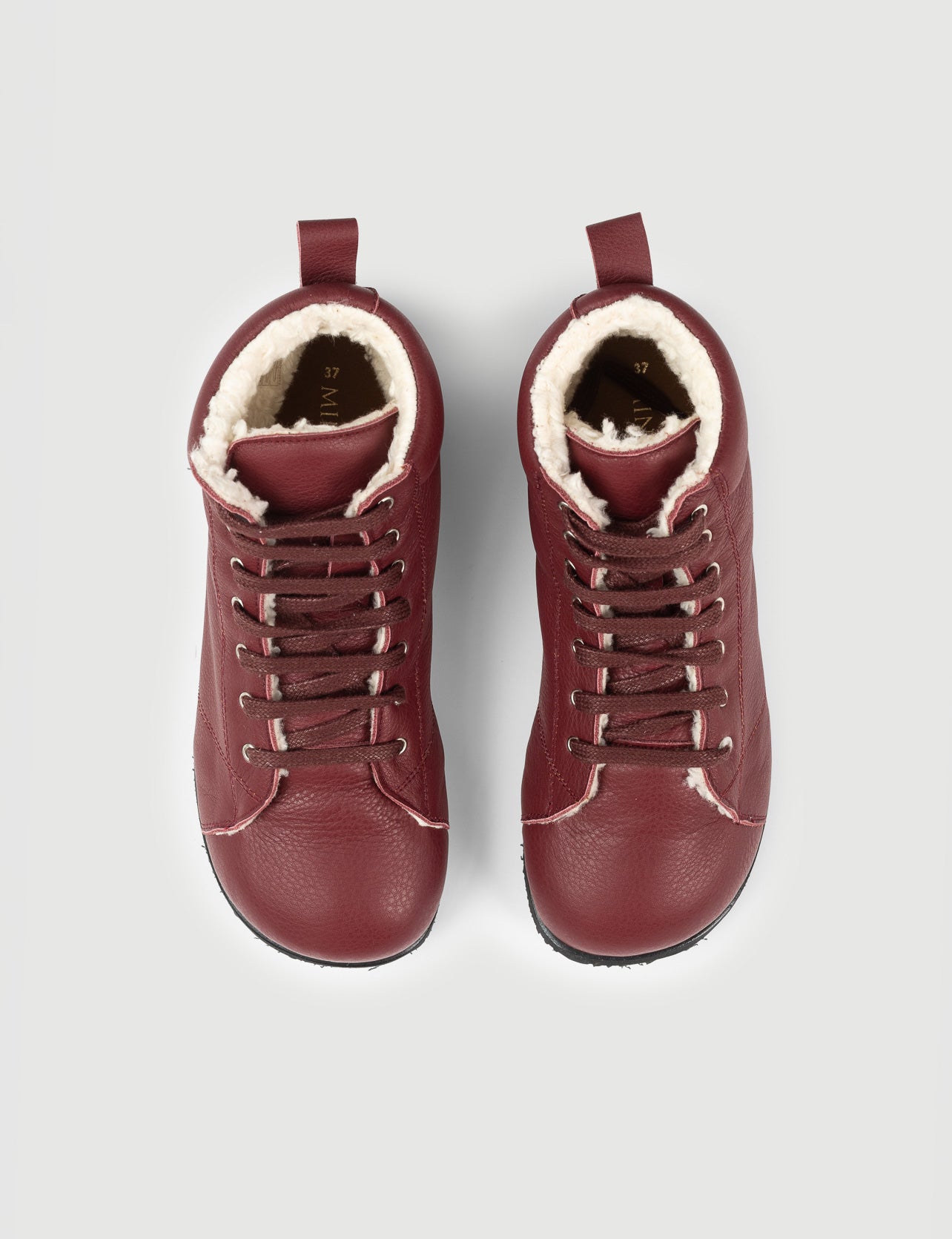 BOTA CORDONES BURDEOS - Zapato Barefoot Artesanal | SHUU BAREFOOT