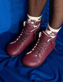 BOTA CORDONES BURDEOS - Zapato Barefoot Artesanal | SHUU BAREFOOT
