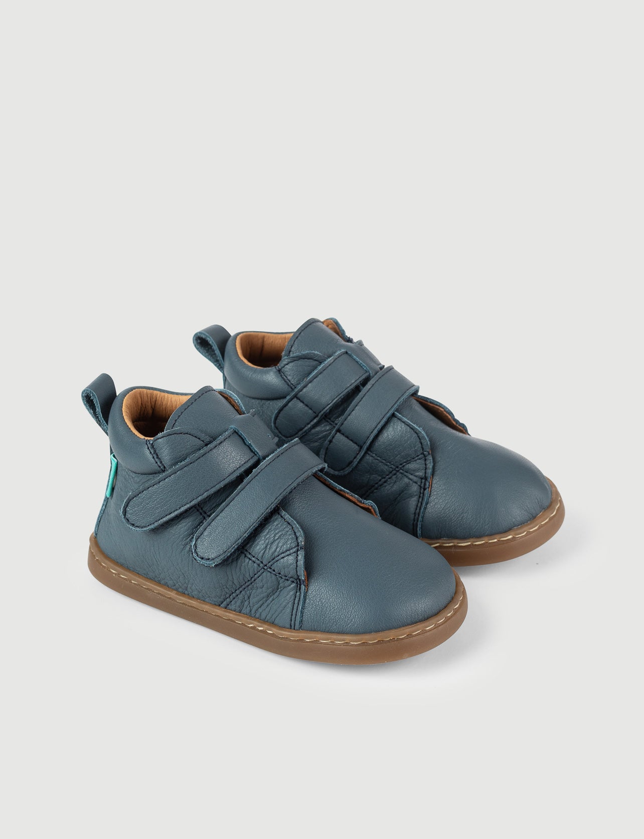 BOTA DOBLE VELCRO MARINO - Zapato Barefoot Artesanal | SHUU BAREFOOT