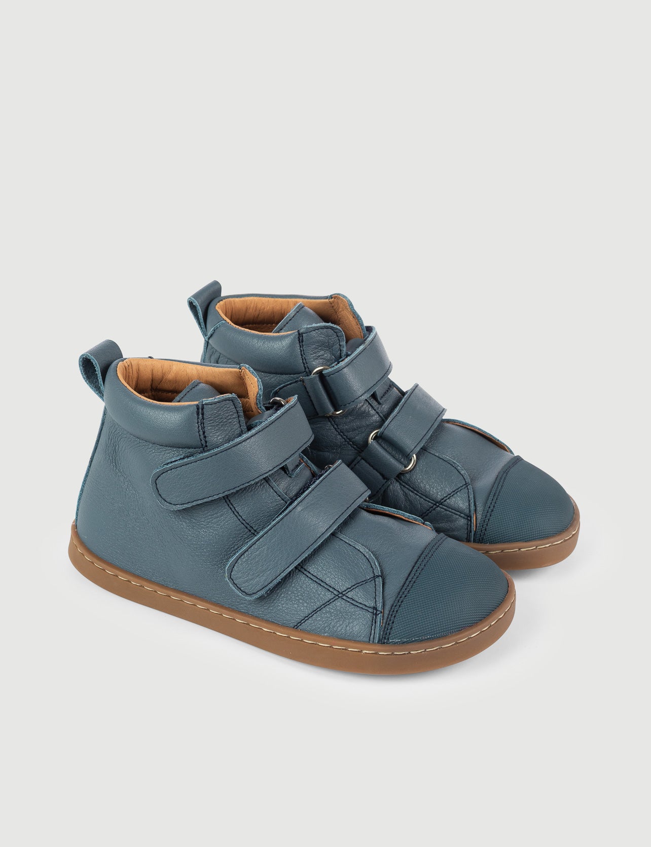 BOTA DOBLE VELCRO MARINO - Zapato Barefoot Artesanal | SHUU BAREFOOT