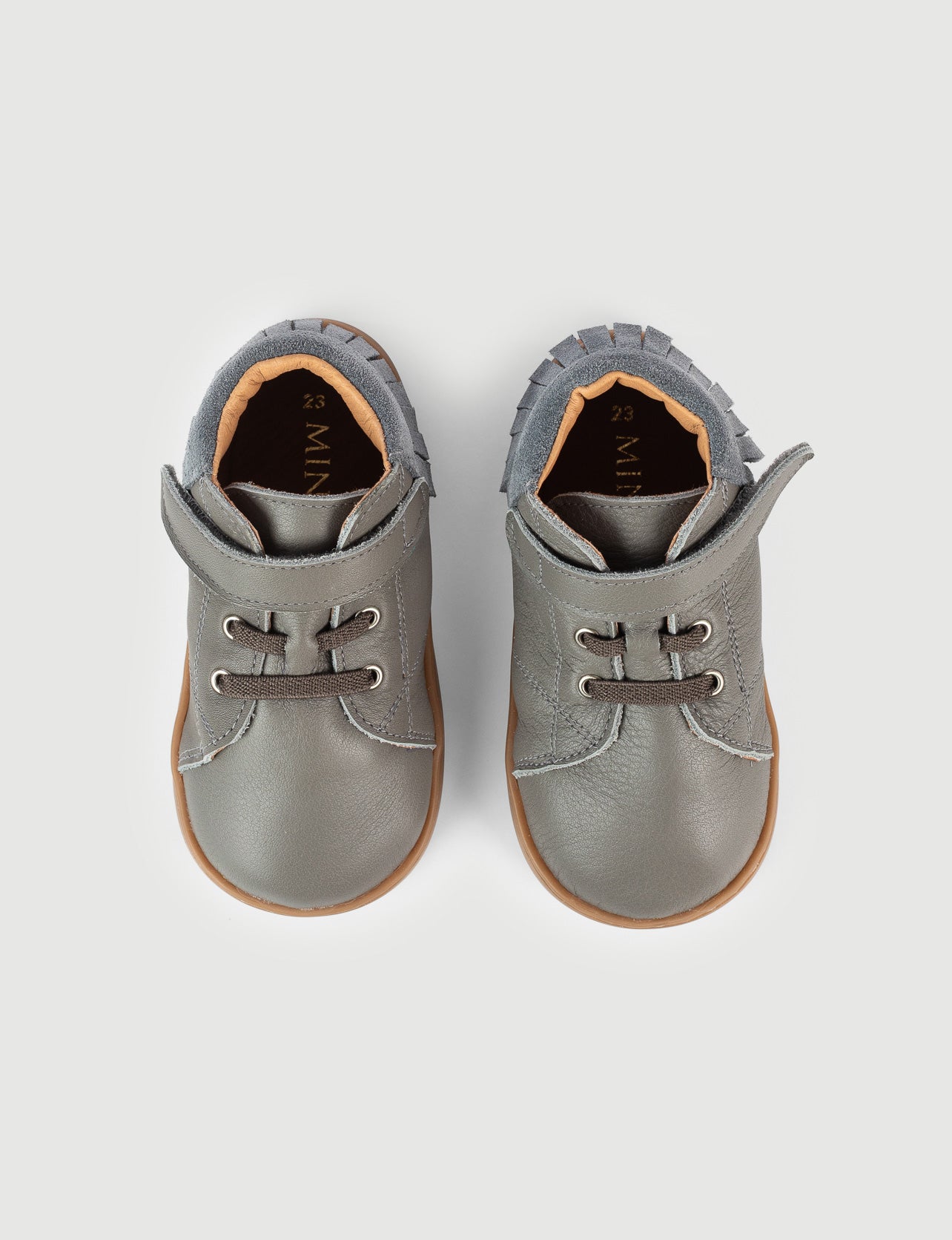 BOTA FLECOS GRIS - Zapato Barefoot Artesanal | SHUU BAREFOOT