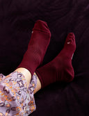 CALCETINES BAREFOOT CANALÉ BURDEOS - Zapato Barefoot Artesanal | SHUU BAREFOOT