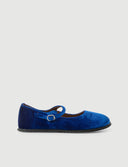 MERCEDITA TERCIOPELO AZULÓN - Zapato Barefoot Artesanal | SHUU BAREFOOT