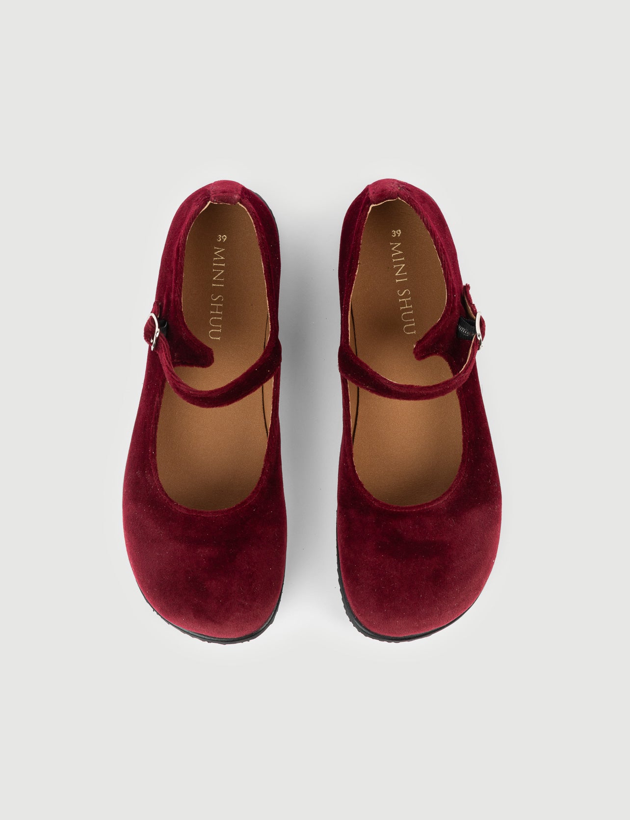 Mercedita Terciopelo Burdeos Calzado mujer SHUU BAREFOOT
