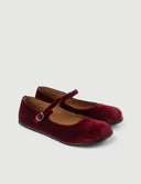 MERCEDITA TERCIOPELO BURDEOS - Zapato Barefoot Artesanal | SHUU BAREFOOT