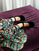 MERCEDITA TERCIOPELO NEGRA - Zapato Barefoot Artesanal | SHUU BAREFOOT
