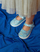 MERCEDITA AZUL PURPURINA - Zapato Barefoot Artesanal | SHUU BAREFOOT