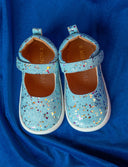 MERCEDITA AZUL PURPURINA - Zapato Barefoot Artesanal | SHUU BAREFOOT