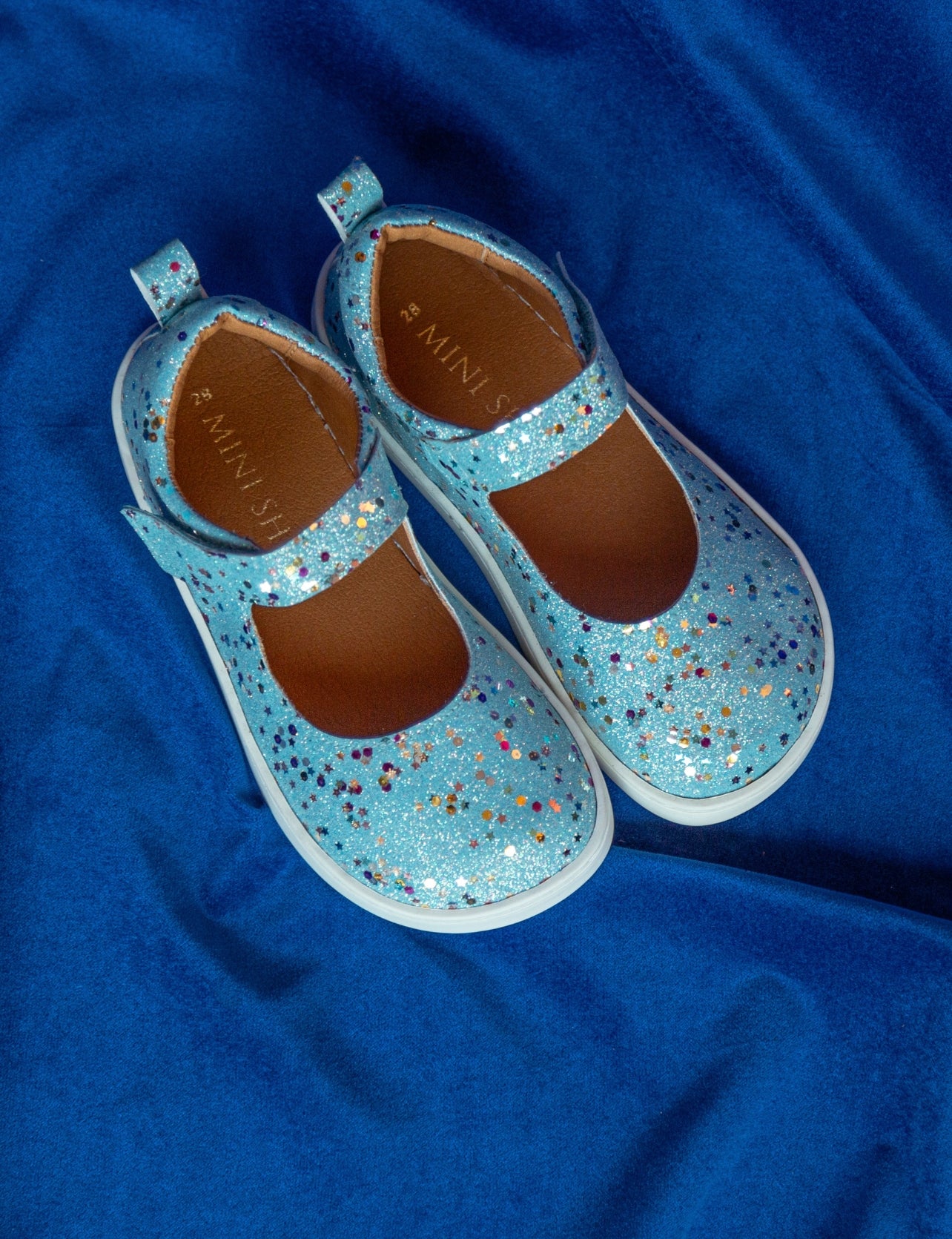 MERCEDITA AZUL PURPURINA - Zapato Barefoot Artesanal | SHUU BAREFOOT