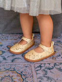 MERCEDITA ORO PURPURINA - Zapato Barefoot Artesanal | SHUU BAREFOOT