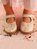 MERCEDITA ORO PURPURINA - Zapato Barefoot Artesanal | SHUU BAREFOOT