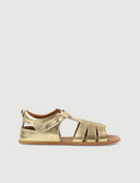SANDALIA ROMANA DORADA - Zapato Barefoot Artesanal | SHUU BAREFOOT