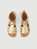 SANDALIA ROMANA DORADA - Zapato Barefoot Artesanal | SHUU BAREFOOT