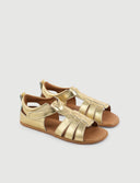 SANDALIA ROMANA DORADA - Zapato Barefoot Artesanal | SHUU BAREFOOT
