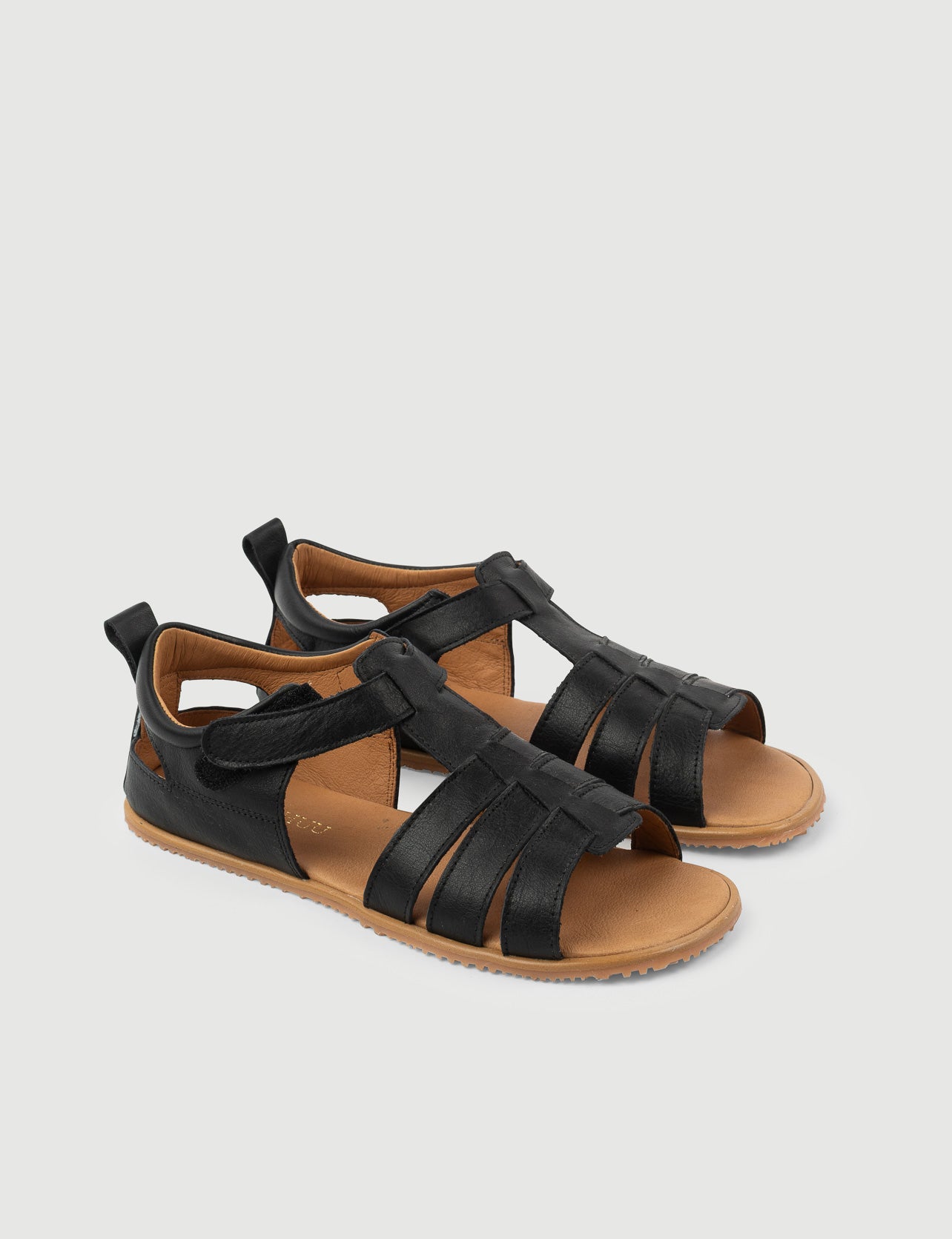 SANDALIA ROMANA NEGRA BIG+ - Zapato Barefoot Artesanal | SHUU BAREFOOT