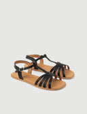 SANDALIA VENUS NEGRA - Zapato Barefoot Artesanal | SHUU BAREFOOT