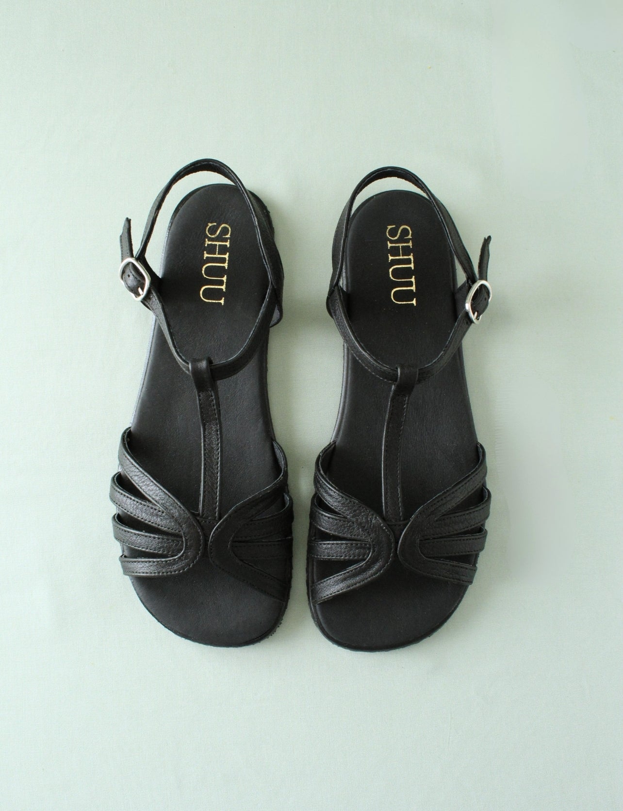 SANDALIA VENUS NEGRA BIG+ - Zapato Barefoot Artesanal | SHUU BAREFOOT