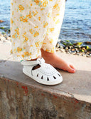 SANDALIA FLOR BLANCA - Zapato Barefoot Artesanal | SHUU BAREFOOT
