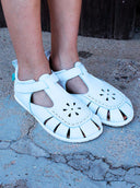 SANDALIA FLOR BLANCA - Zapato Barefoot Artesanal | SHUU BAREFOOT