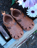 SANDALIA FLOR CUERO - Zapato Barefoot Artesanal | SHUU BAREFOOT
