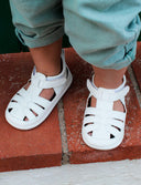 SANDALIA ROMANA BLANCA - Zapato Barefoot Artesanal | SHUU BAREFOOT