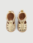 SANDALIA ROMANA DORADA - Zapato Barefoot Artesanal | SHUU BAREFOOT