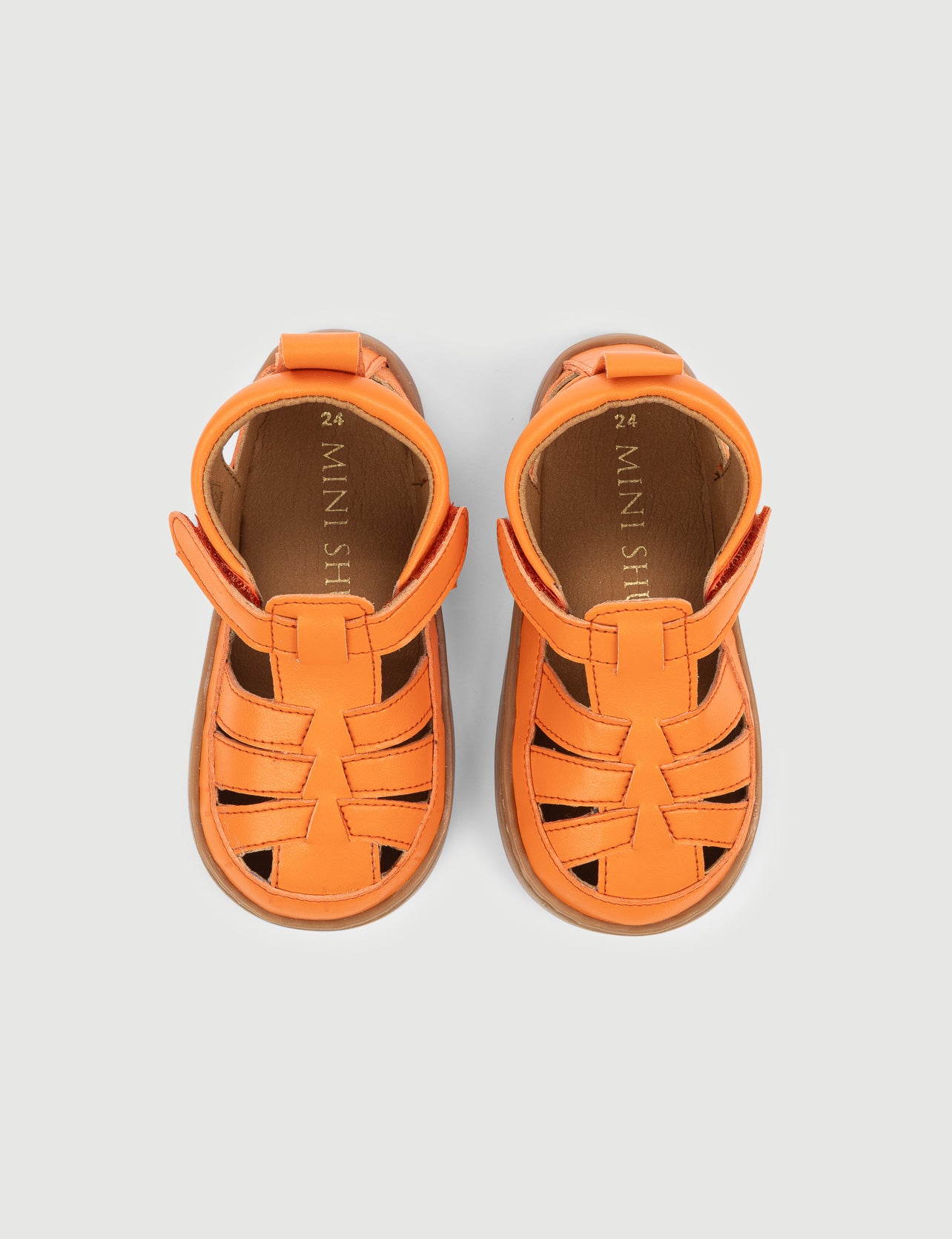 SANDALIA ROMANA NARANJA - Zapato Barefoot Artesanal | SHUU BAREFOOT
