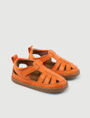 SANDALIA ROMANA NARANJA - Zapato Barefoot Artesanal | SHUU BAREFOOT