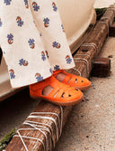 SANDALIA ROMANA NARANJA - Zapato Barefoot Artesanal | SHUU BAREFOOT