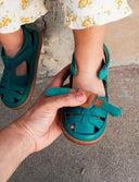 SANDALIA ROMANA TURQUESA - Zapato Barefoot Artesanal | SHUU BAREFOOT