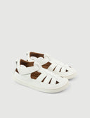 SANDALIA ROMANA BLANCA - Zapato Barefoot Artesanal | SHUU BAREFOOT